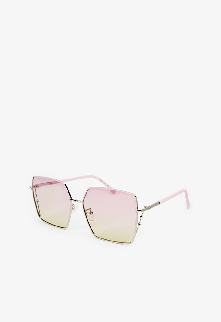 Choice Gradient Oversize Square Sunglasses Pink