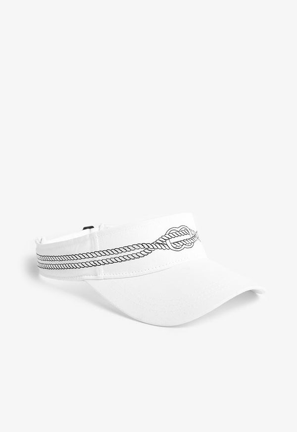 Choice Classic Embroidered Visor Cap Off White