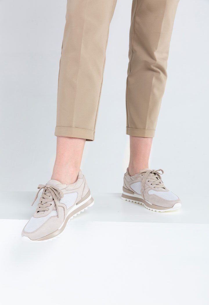 Choice Light Trail Sole Mesh Top Sneaker Beige