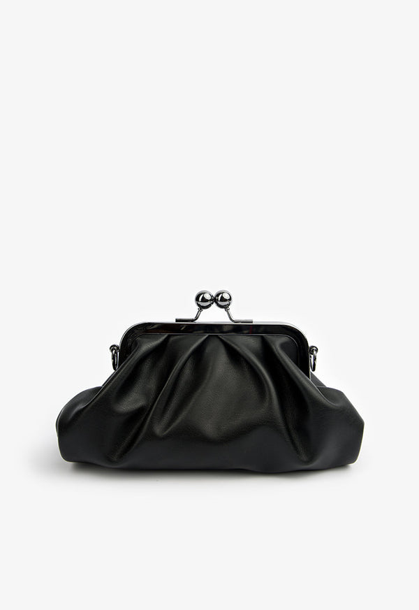 Choice Clutch Bag With Metallic Chain Black