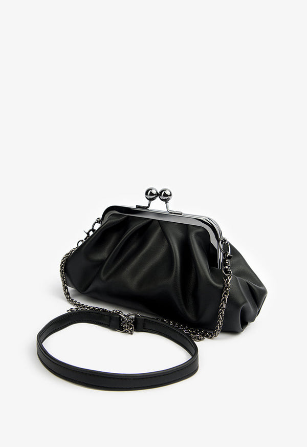 Choice Clutch Bag With Metallic Chain Black