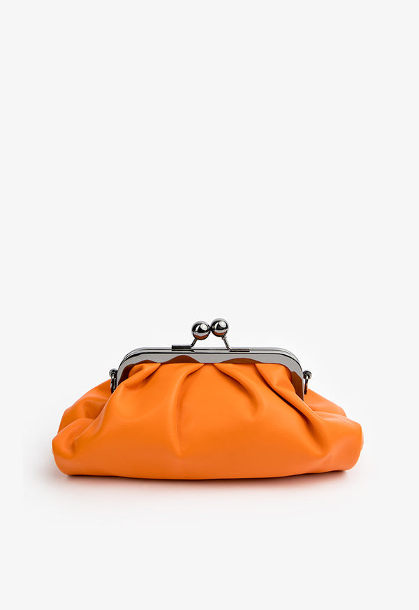 Choice Clutch Bag With Metallic Chain Orange