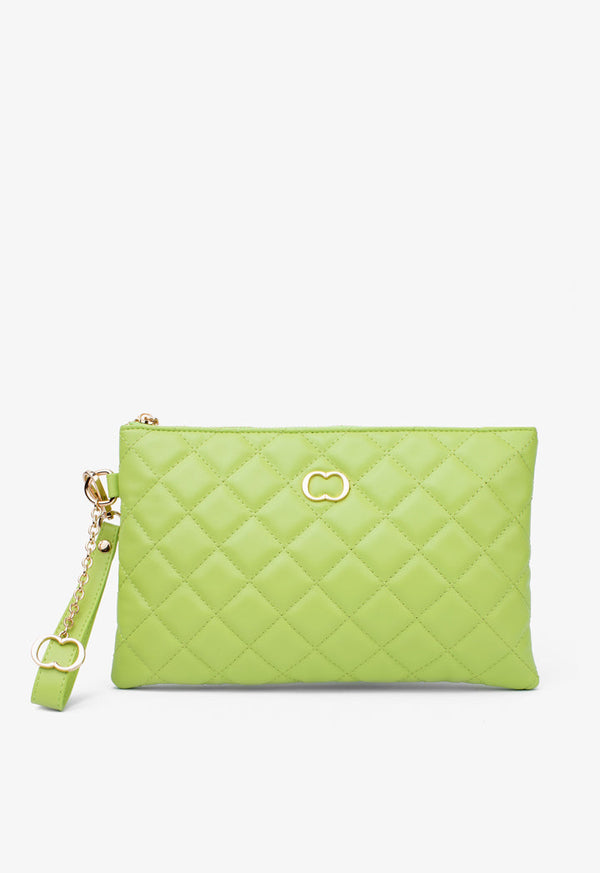 Choice Vibrant Quilted Clutch Lime