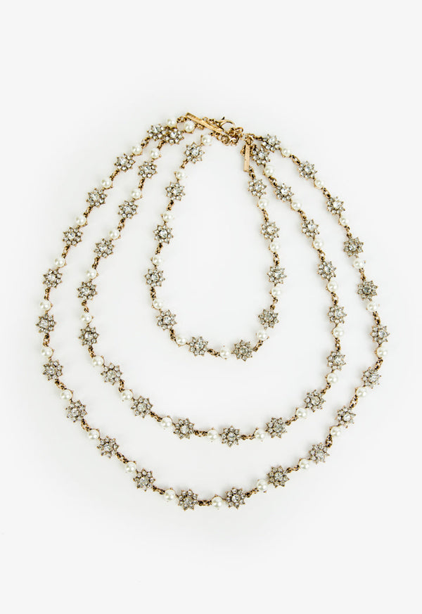 Choice Multi-Necklace With Pearl Detail Gold