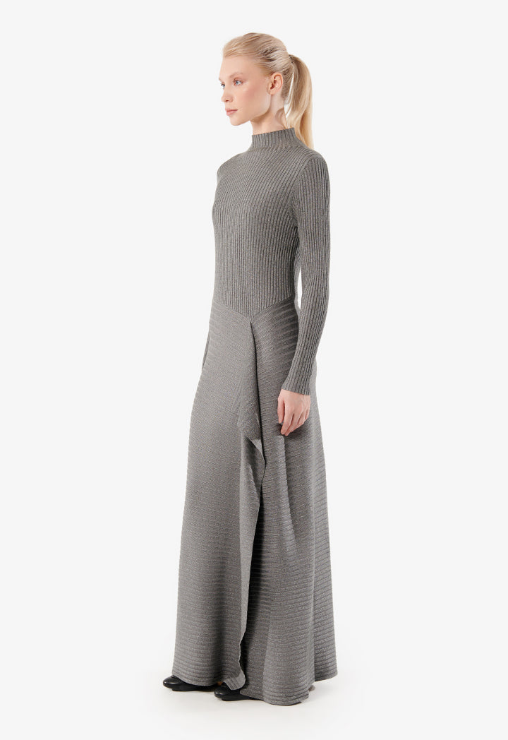 Choice Knitted Maxi Dress Grey