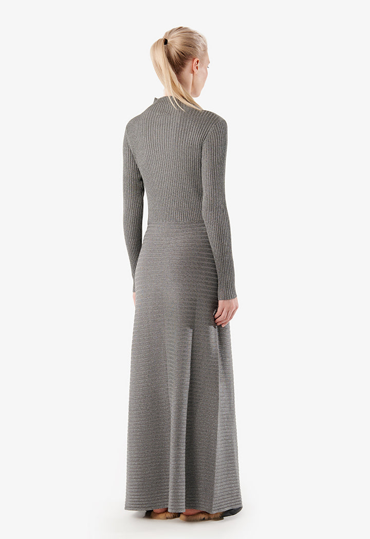 Choice Knitted Maxi Dress Grey