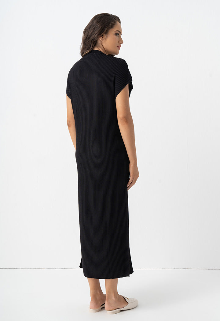 Choice Sleeveless Knitted Maxi Dress Black