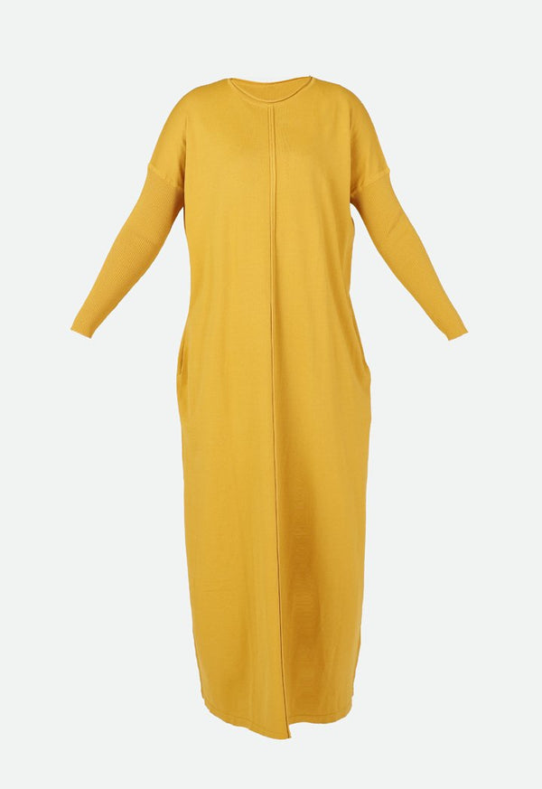 Choice Knitted Maxi Dress Mustard