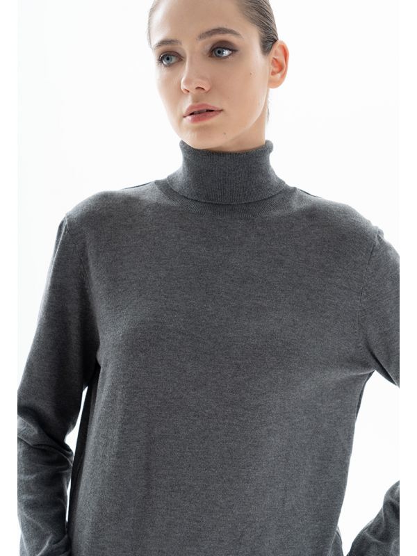 Choice Turtleneck Sweater Silver