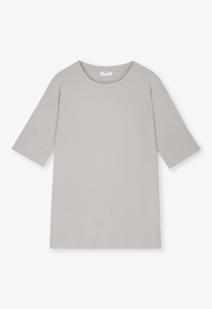 Choice Basic Crew Neck T-Shirt Grey