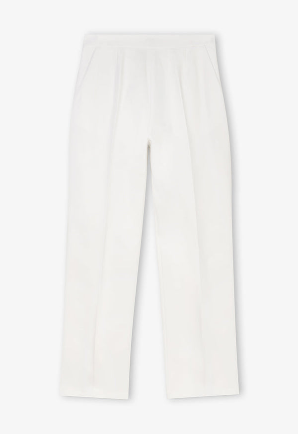 Choice Solid Straight Fit Trousers Off White