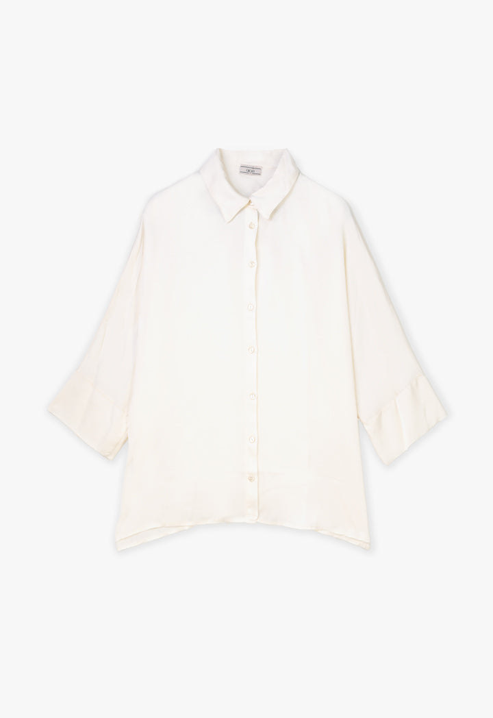 Choice Solid Oversize Shirt Offwhite