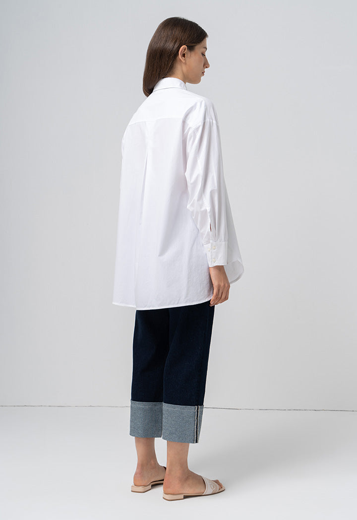 Choice Solid Long Sleeve Shirt Off White