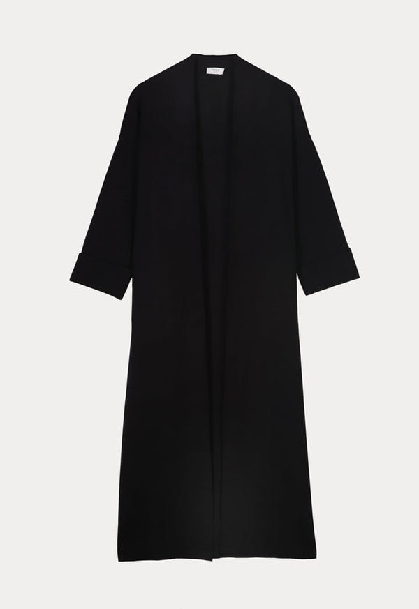 Choice Continuous Neck Solid Abaya Black