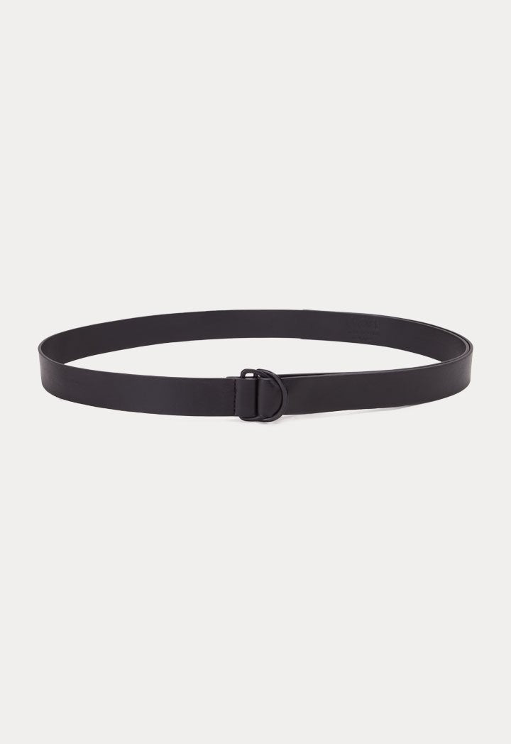 Choice D Ring Buckle Slim Belt Black