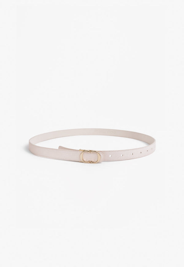 Choice Monogram Buckle Belt Off White