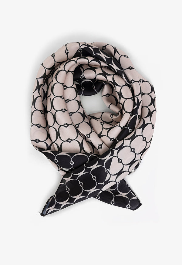 Choice Two Toned Monogram Scarf Beige