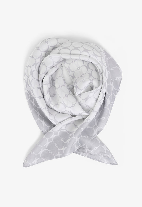 Choice Two Toned Monogram Scarf Grey