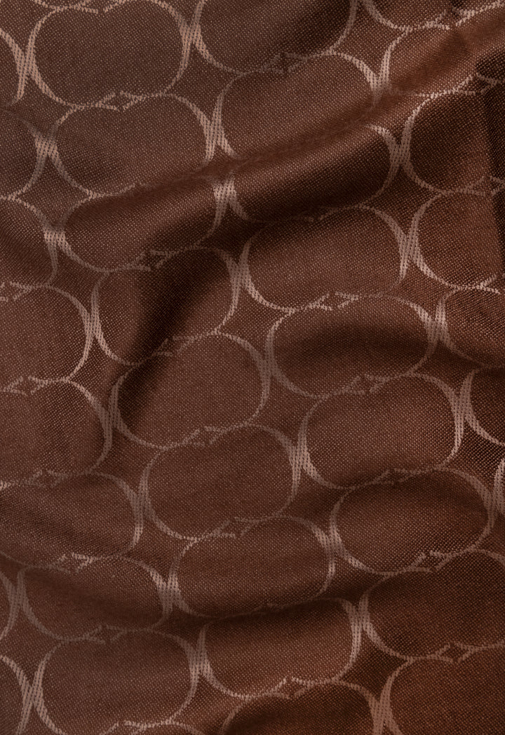 Choice Printed Monogram Shawl Brown