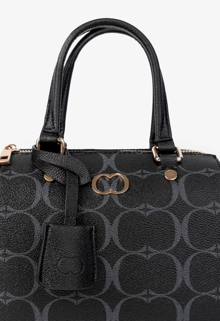 Choice Printed Monogram Handbag Black