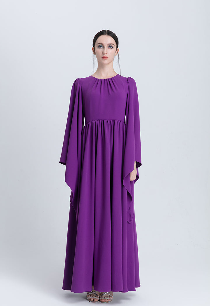 Choice Butterfly Sleeve Maxi Dress Purple