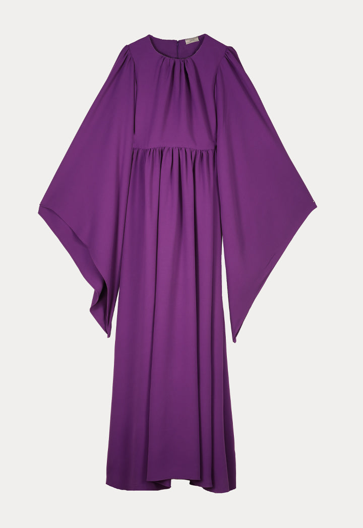 Choice Butterfly Sleeve Maxi Dress Purple