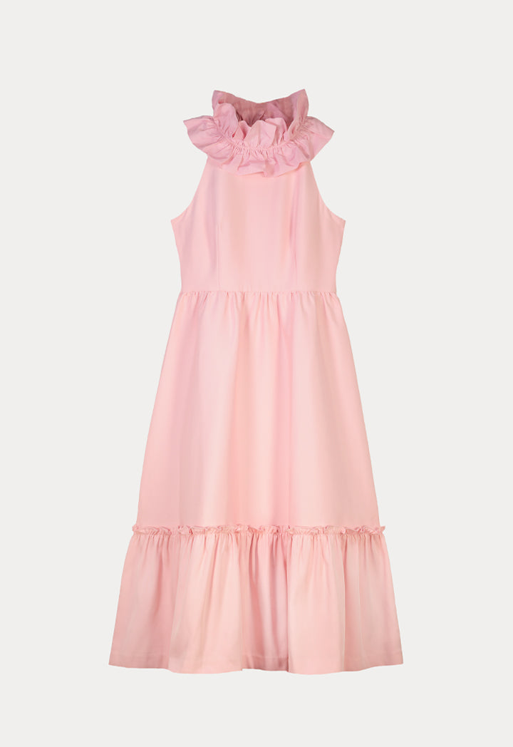 Choice Sleeveless Tiered Maxi Party Dress Light Pink