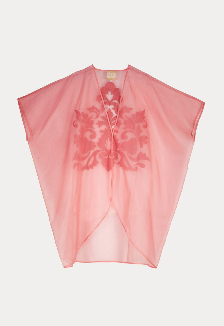Choice Organza Kimono Jacket Pink