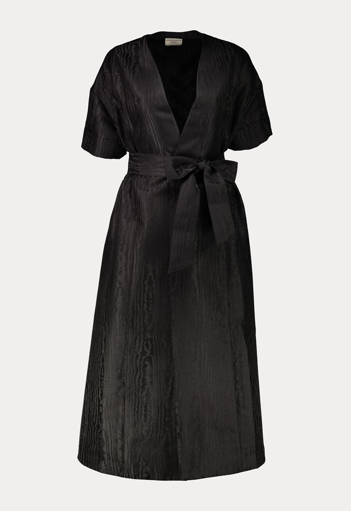 Choice Jacquard Midi Outerwear
 Black - Wardrobe Fashion