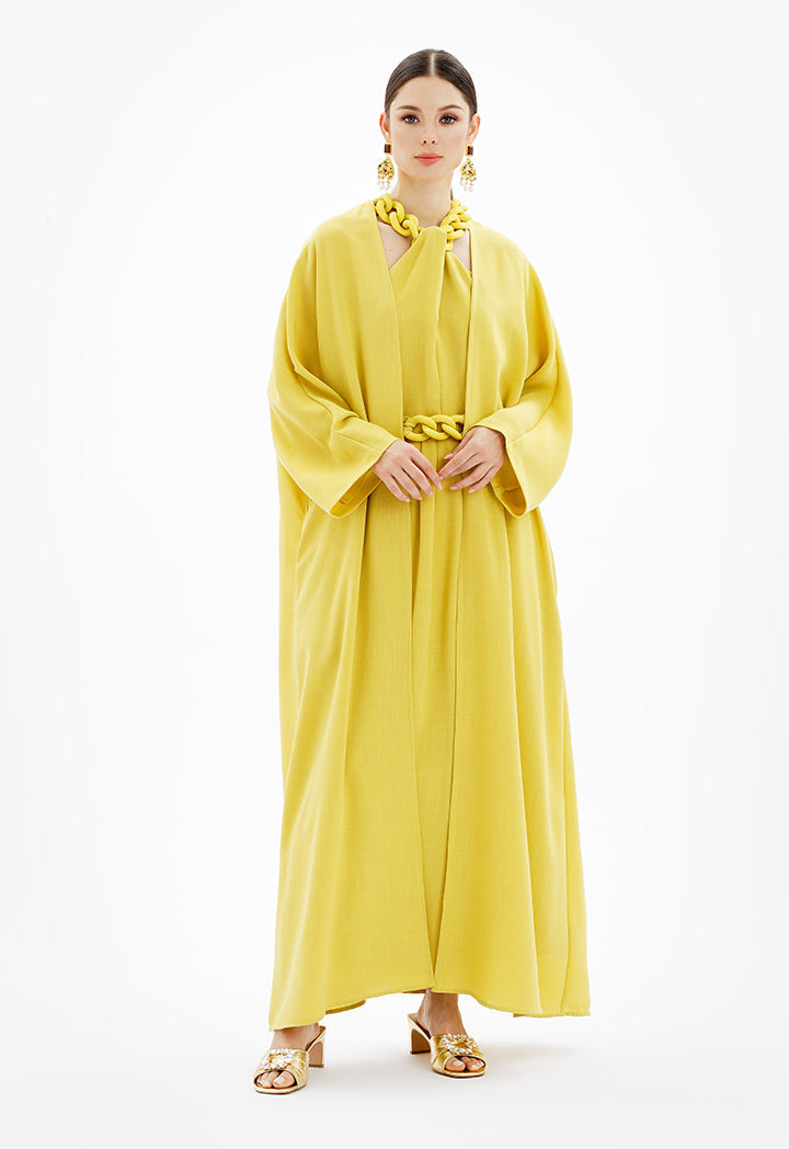 Choice Solid Maxi Open Front Abaya-Ramadan Style Ocra