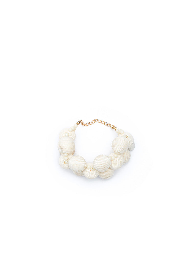 Choice Thread Beads Fashion Bracelet White
