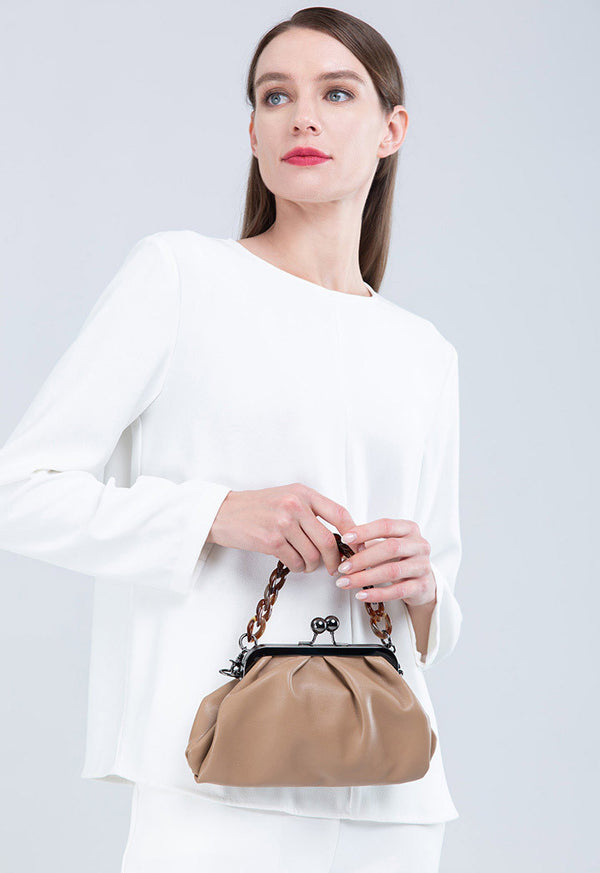 Choice Multi Strap Lady Pouch Purse Beige