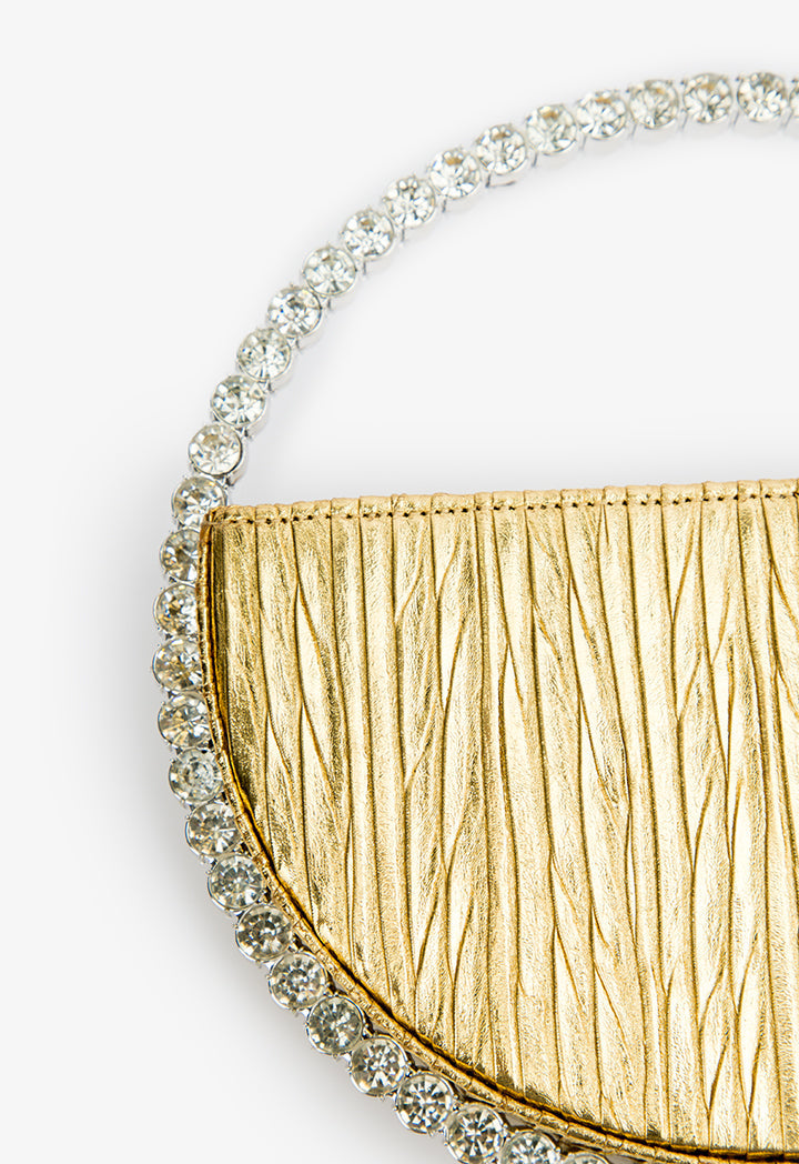 Choice Embellished Clutch Bag Gold