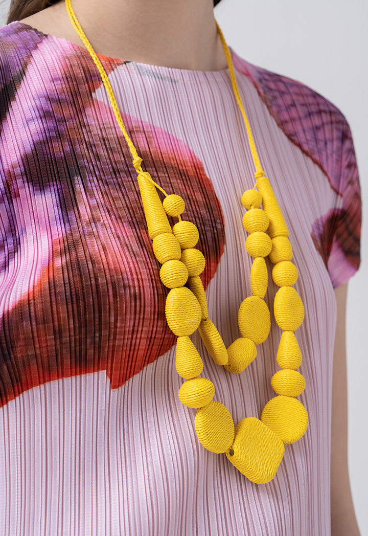 Choice Rope Detail Necklace With Tassel Yellow