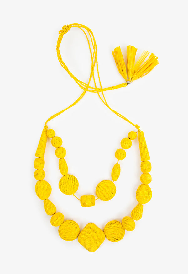 Choice Rope Detail Necklace With Tassel Yellow