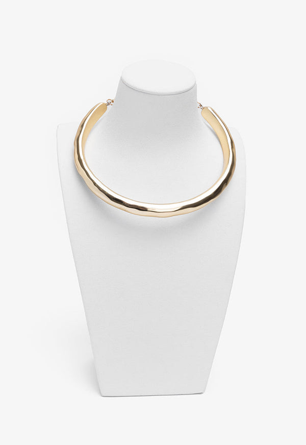 Choice Sleek Golden Choker Necklace Gold