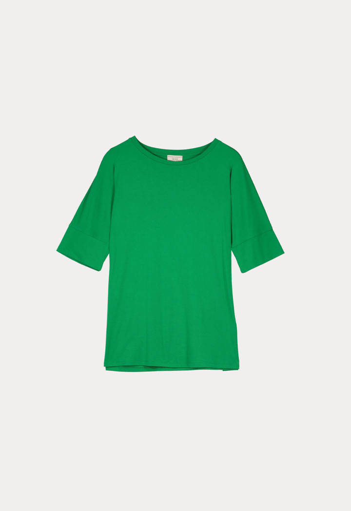 Choice Stretchable Short Sleeve Jersey Blouse Green