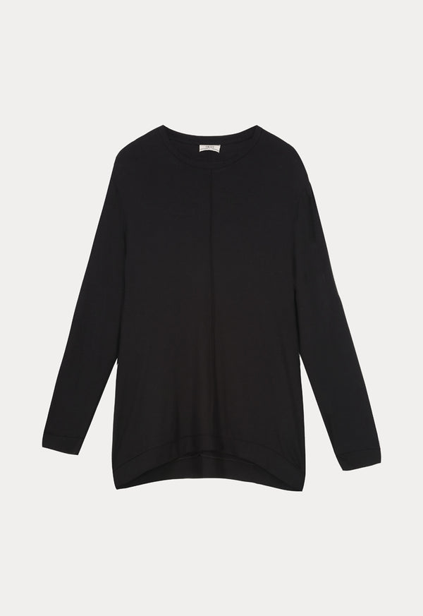 Choice Comfy Knitted Long Sleeve Blouse Black