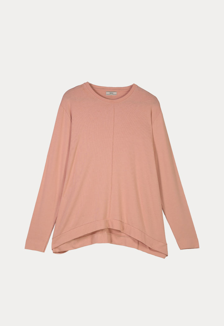 Choice Comfy Knitted Long Sleeve Blouse Apricot