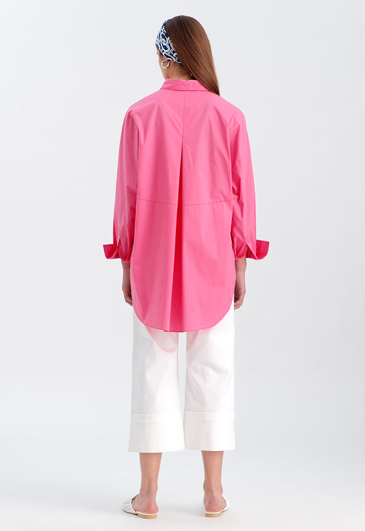 Choice Long Sleeve Poplin Shirt Pink/Fuchsia