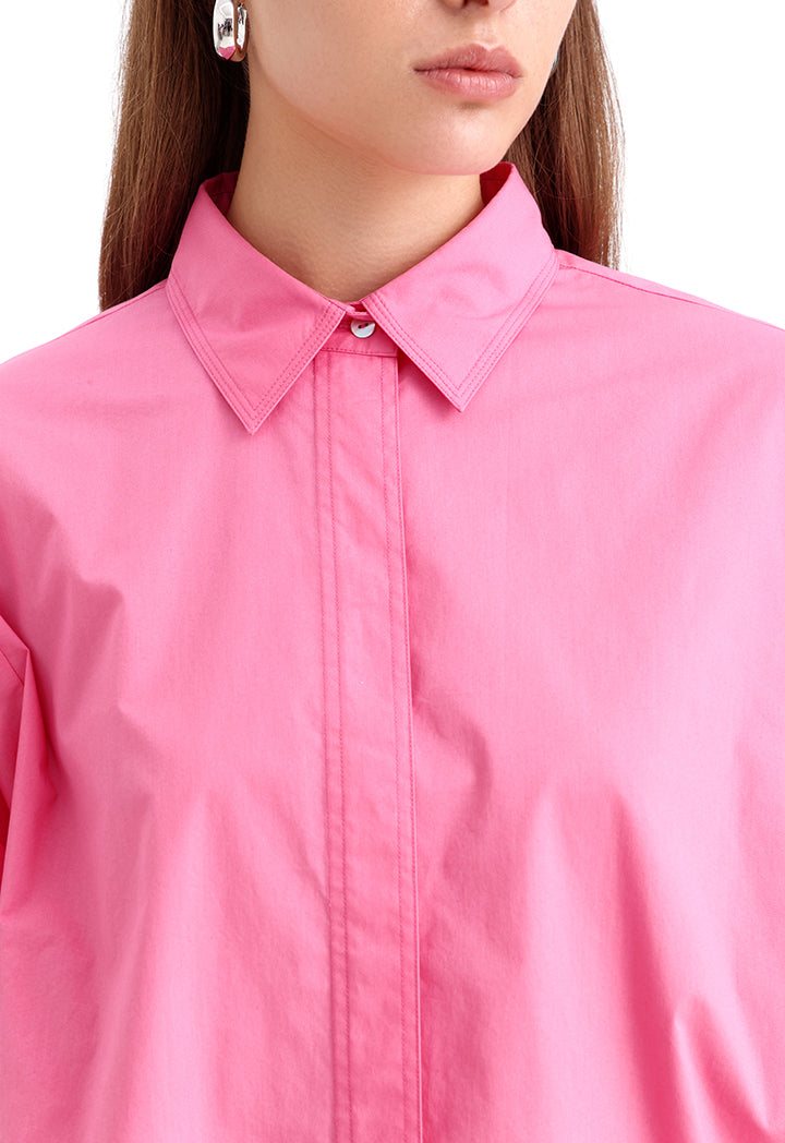 Choice Long Sleeve Poplin Shirt Pink/Fuchsia