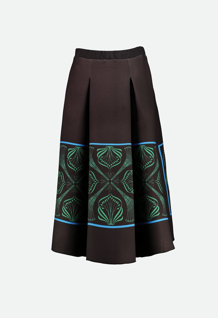 Choice Printed A-Line Skirt Black