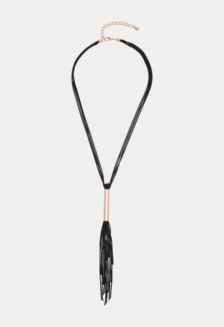 Choice Multi Snake Chain Layered Necklace Black - Wardrobe Fashion