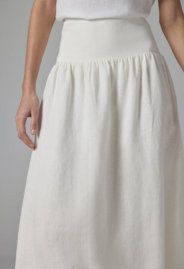 Choice Solid Pleated Skirt - Ramadan Style Off White