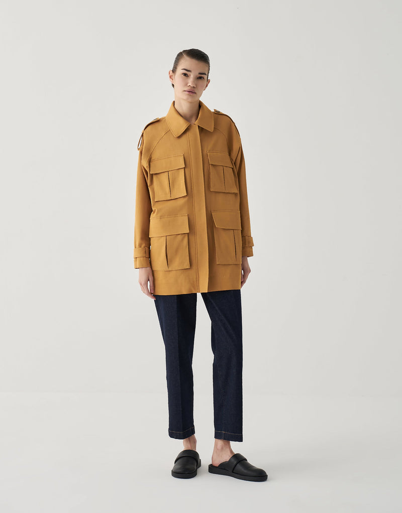 Kk Design Stylish Solid Outer Jacket Orange