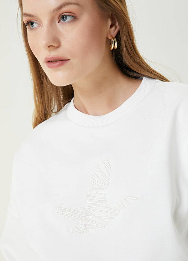 Beymen Club Goose Logo Embroidered Sweatshirt Off White