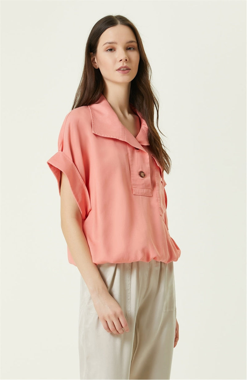 Network Basic  Fit Blouse Coral