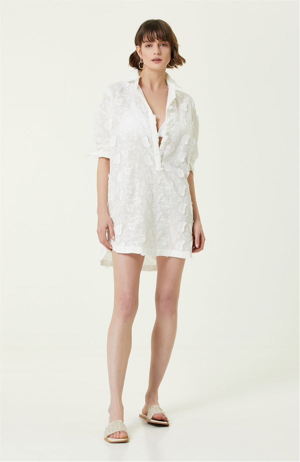 Network Mini Dress Off White