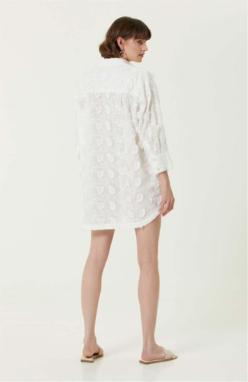 Network Mini Dress Off White