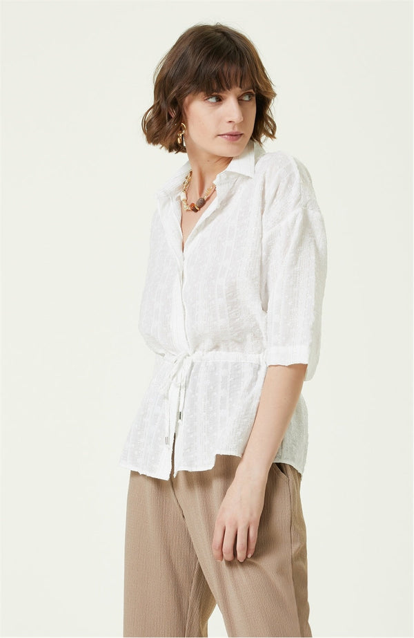 Network Basic Fit Jacquard Shirt White